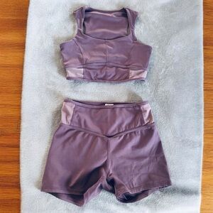 XSA Honeyxut Athletic Sports Bra and High-Waist Short Set